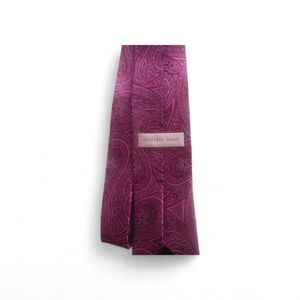 Geoffrey Beene Rich Magenta Paisley Tie